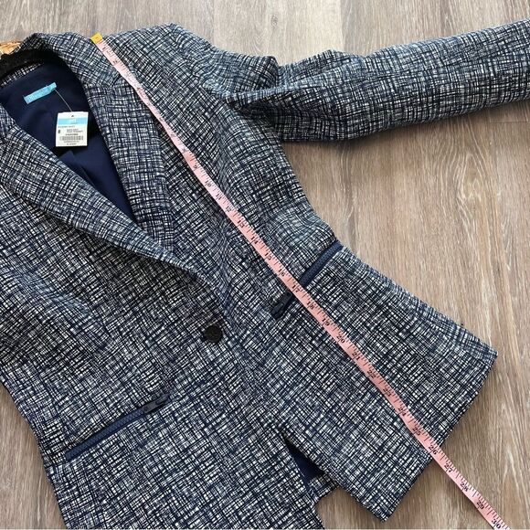 J. McLaughlin Blue and White Blazer - Picture 5 of 8